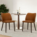 COLAMY Upholstered Dining Chairs Set of 2, PU Leather Dining Room Kitchen Side Chair with Padded Seat and Wood Legs Restaurant/C