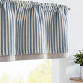 JINCHAN Linen Valance Curtain Stripe Valance for Windows 16 Inch Blackout Kitchen Curtain Farmhouse Double Layer Valance for Liv