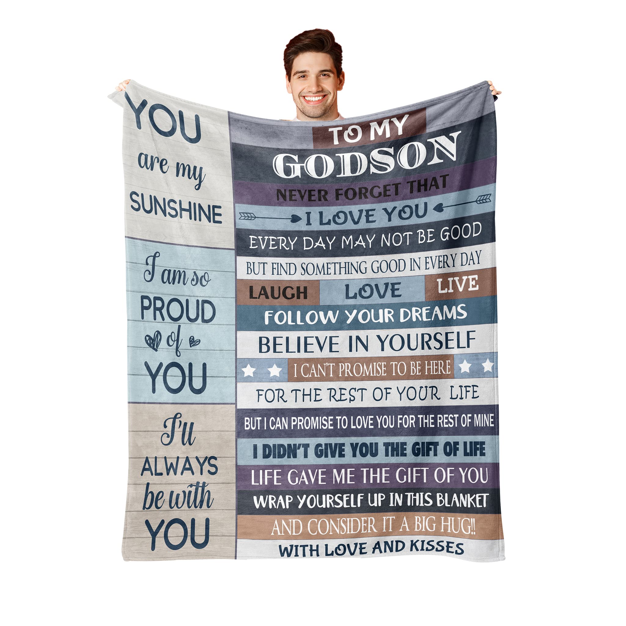 Pozevan Godson Gifts from Godmother, Godson Baptism Gifts for Boys, Godson Gifts, Birthday Christmas Easter Gifts for Godson, Go