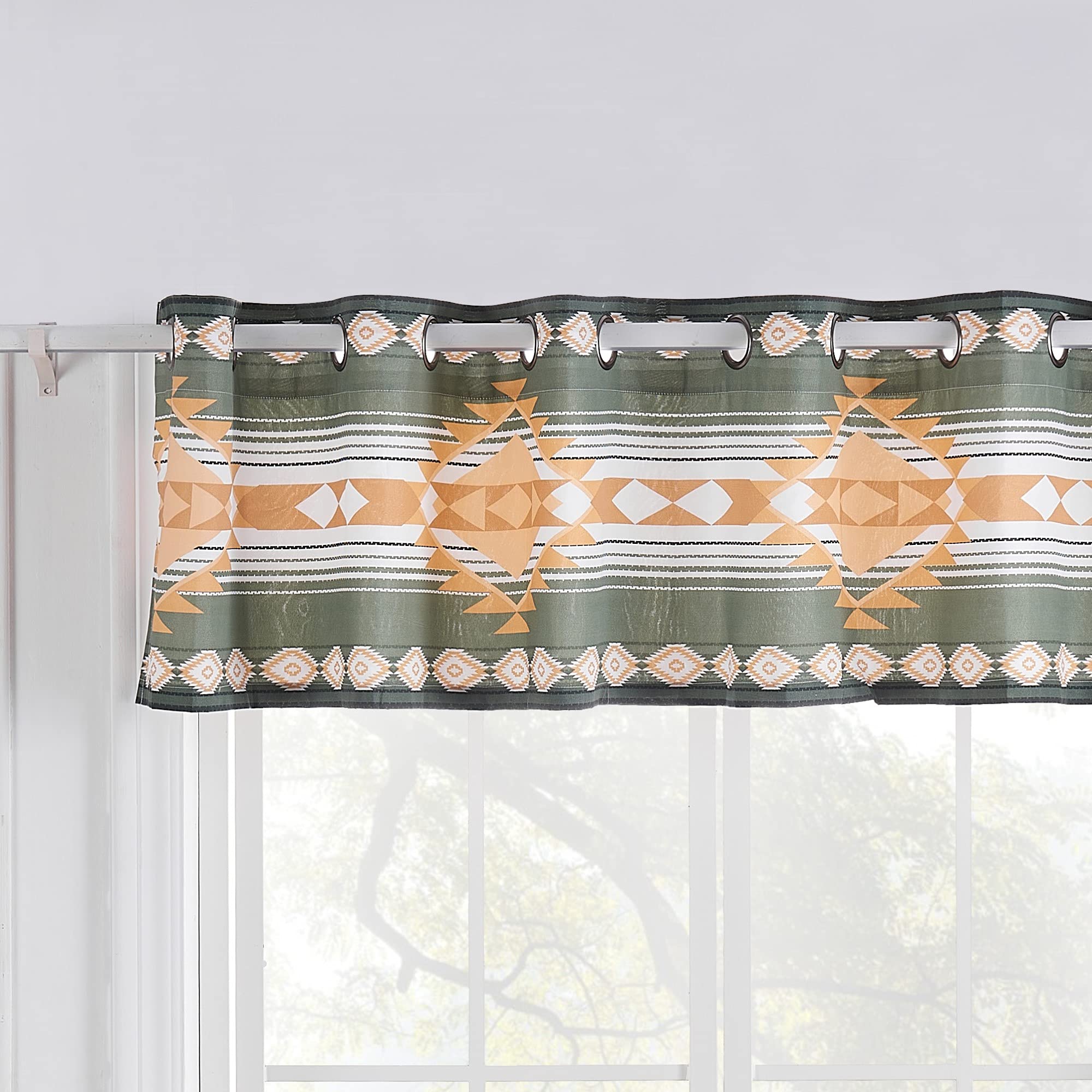 Greenland Home Zuma Window Valance, 84 x 16 inches, Cactus
