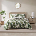 Tommy Bahama - King Quilt Set, Reversible Cotton Bedding with Matching Shams, Pre-Washed for Added Softness (Fiesta Palms Green,