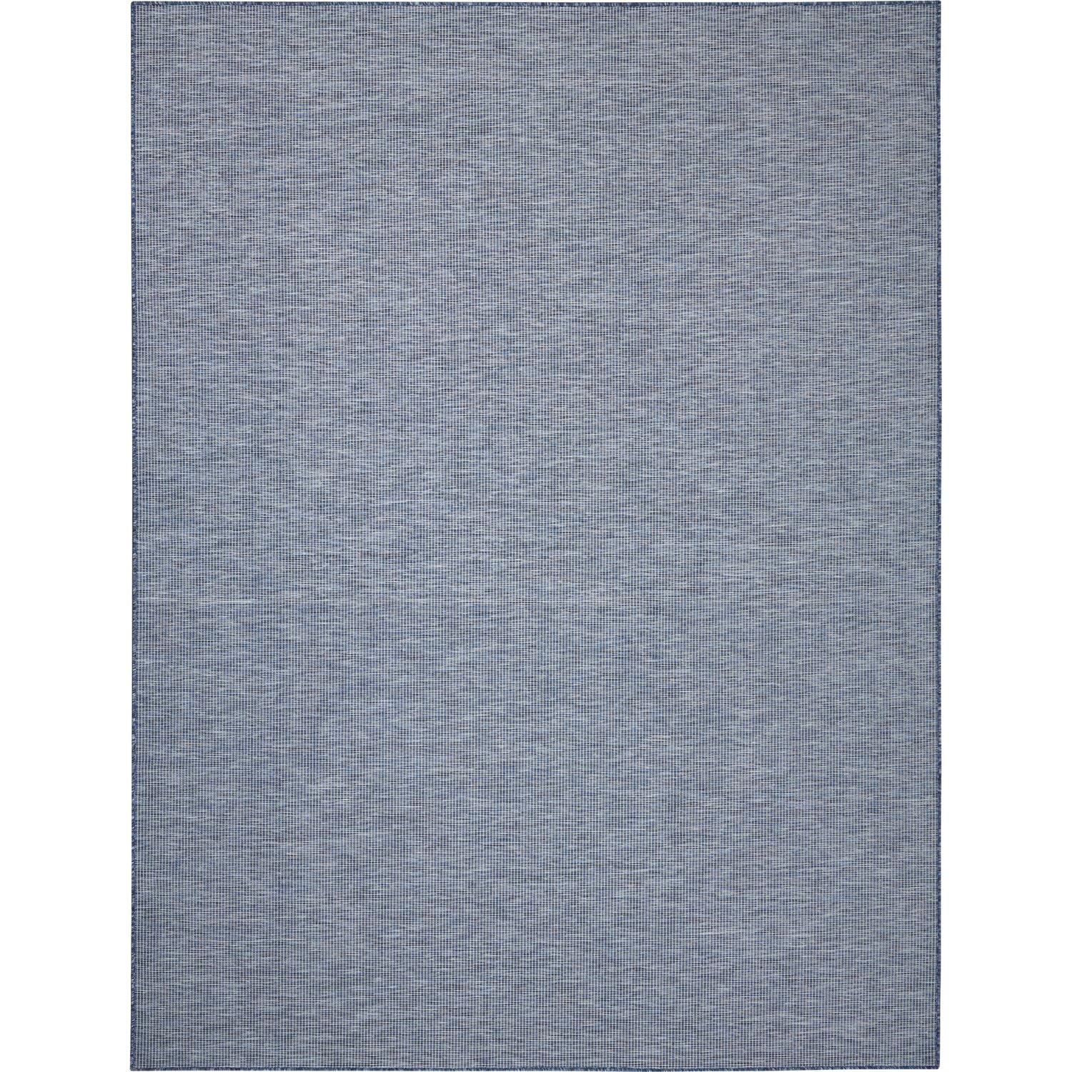 Nourison Positano Indoor-Outdoor Navy Blue 8 x 10 Area Rug, Easy Cleaning, Non Shedding, Bed Room, Living Room, Dining Room, B