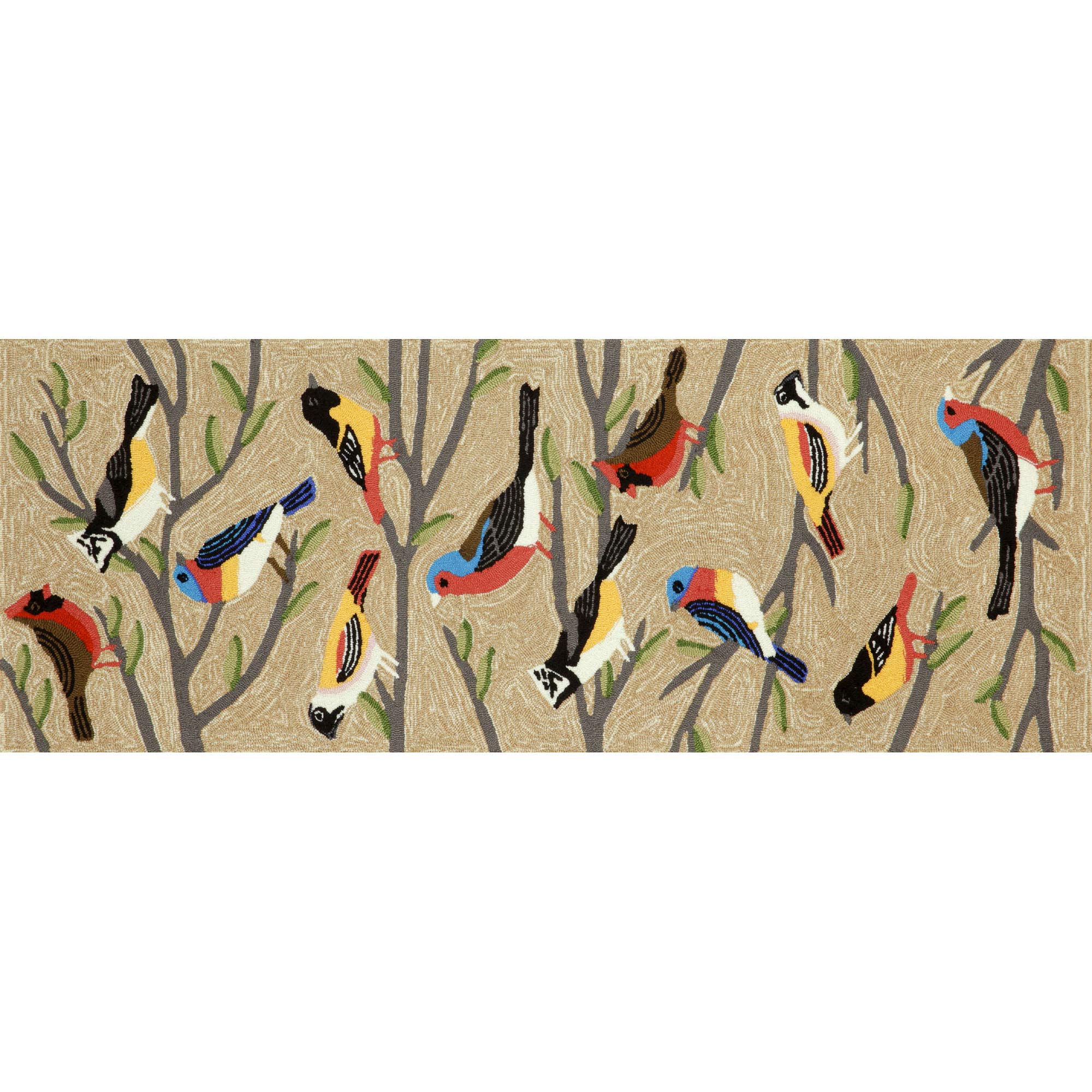 Liora Manne Frontporch Indoor/Outdoor Rug, 2 ft x 5 ft, Birds Multi