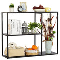 DCLRN Metal Industrial Console Table,Sofa Table Entrance Table Narrow Long with Storage Rack for Entrance,Foyer,Hallway,Sofa,Liv