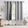 Total Blackout Natural Linen Bedroom Curtains Panels Casual Farmhouse Burlap Texture 100 Room Darkening Window Treatment Set Ene