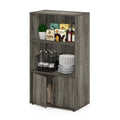 Furinno Jaya Kitchen Storage Shelf with Cabinet, French Oak Grey