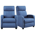 Yaheetech 2-Seat Fabric Pushback Recliner Chair with Thick Seat Cushion and Backrest Reclining Chair for Living Room Home Theate