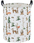 Sanjiaofen Kids Laundry Hamper,Animal Laundry Basket Collapsible Woodland Storage Baskets for Home Decor,Office,Home Organizer,(