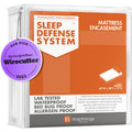 HOSPITOLOGY PRODUCTS Mattress Encasement - Zippered Bed Bug Dust Mite Proof Hypoallergenic - Sleep Defense System - Queen - Wate