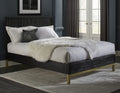 Modus Furniture Solid Wood Bed, King, Kentfield - Black Drifted Oak