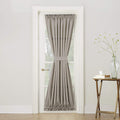 Sun Zero Barrow Energy Efficient Rod Pocket Door Curtain Panel, 54 x 72, Stone