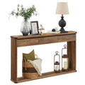 VASAGLE Console Table, 47.2 Inches Sofa Table, Narrow Entryway Table, Entry Table with 3 Drawers, Bottom Shelf, Metal Corners, f