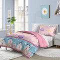 dream FACTORY Kids 7-Piece Complete Bed Set Easy-Wash Super Soft Microfiber Comforter Bedding, Full, Pink Little Princess