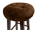 Augld Bar Stool Cushion Soft Velvet Padded Round Stool Cover 12 Velvet Coffee