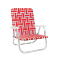 Lawn Chair USA Red and White Stripe Beach Chair - Lightweight, Durable and Perfect for Beach Lounging