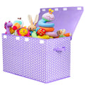 Mayniu Large Toy Box Chest with Flip Lid, Toy Storage Organizers Bin Boxes Basket with Sturdy Handles for Boys, Girls, Kids, Nur