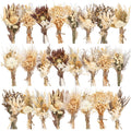 Layhit 24 Pcs Boho Dried Flower Bouquet Mini Wedding Handmade Dry Flowers Decor for Vase Crafts DIY Photo Boutonniere for Men Fl