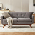 Kingfun 65.2  W Loveseat Sofa, Mid Century Modern Decor Love Seat Couches for Living Room, Button Tufted Upholstered Furniture, 
