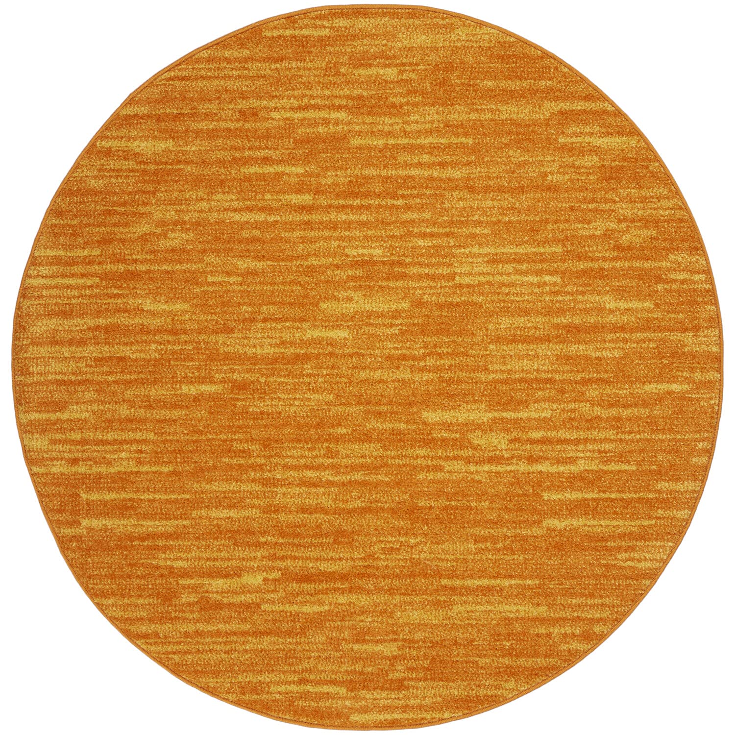 Nourison Essentials Indoor/Outdoor Sunburst 4 x Round Area Rug, Easy Cleaning, Non Shedding, Bed Room, Living Room, Dining Room