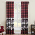 Greenland Home Timberline Curtain Panel Set, 84 x 84 inches, Red