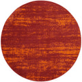 Nourison Essentials Indoor/Outdoor Solid Abstract Red 8 x Round Area Rug, Easy Cleaning, Non Shedding, Bed Room, Living Room, D