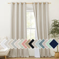 NICETOWN 100% Blackout Natural Linen Curtains 95 inches Length for Dining Room, 2 Panels Set, 52 Wide, Farmhouse Style Room Warm