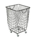 Deco 79 CosmoLiving by Cosmopolitan Metal Square Storage Cart with Wheels and Handles, 16 x 16 x 24, Black