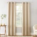Sun Zero Cooper Thermal Insulated Energy Efficient Grommet Curtain Panel, 40 x 84, Linen
