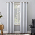 Sun Zero Easton Energy Saving Blackout Grommet Curtain Panel, 40 x 54, Dove White