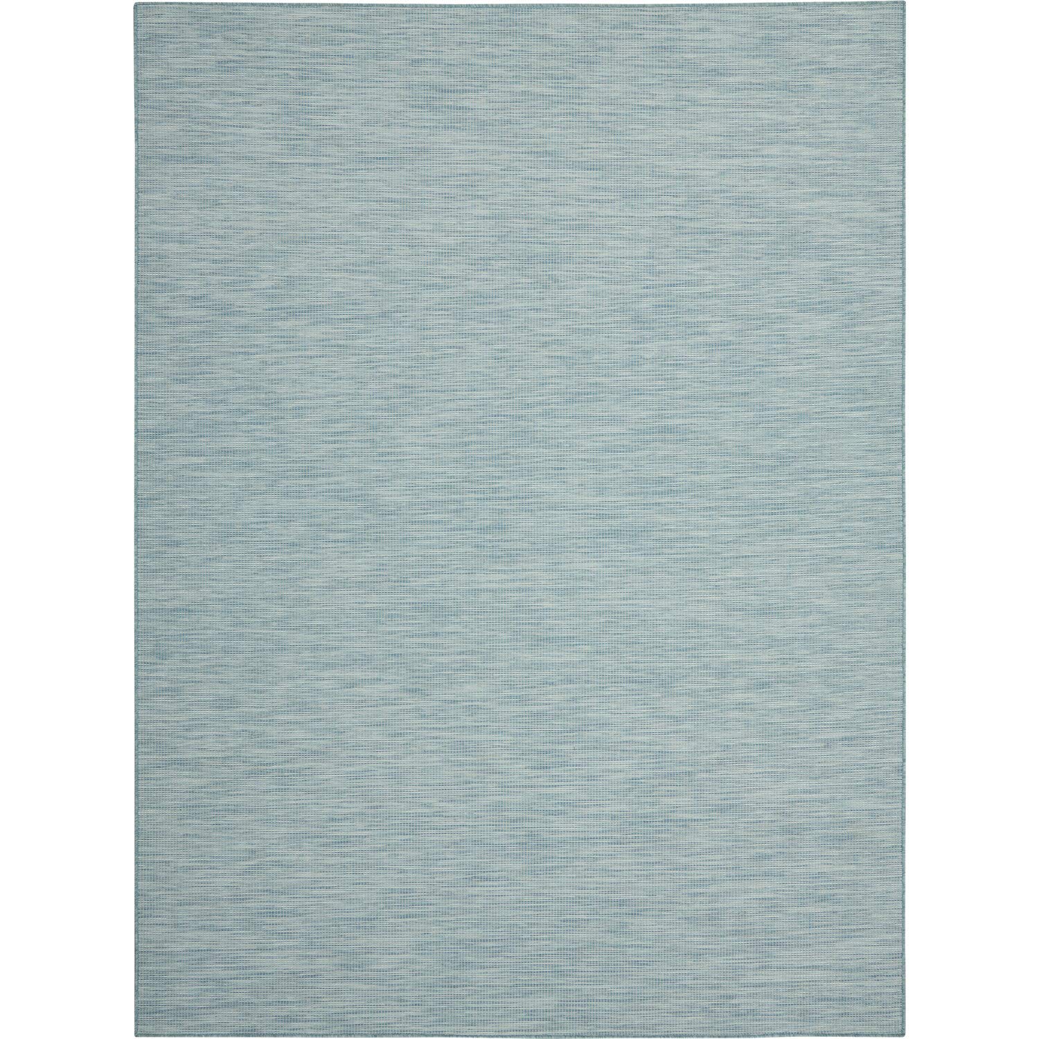 Nourison Positano Indoor-Outdoor Aqua 9 x 12 Area Rug, Easy Cleaning, Non Shedding, Bed Room, Living Room, Dining Room, Backya