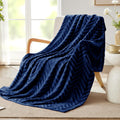 Whale Flotilla Flannel Fleece Throw Blanket for Couch Sofa Bed, Lightweight Breathable Soft Throws Plush Fluffy Chevron Design D