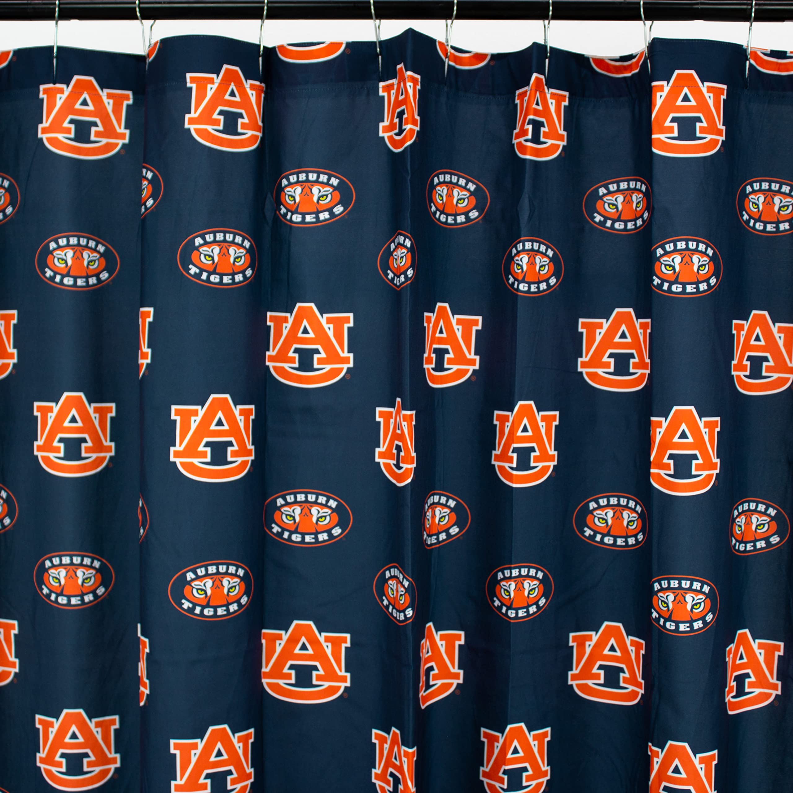 College Covers Everything Comfy Auburn Tigers Bright and Colorful Shower Curtain Cover 70 x 72