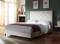 Best Master Furniture Vero Tufted Wingback Platform Bed, Queen Beige
