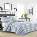 Nautica - Queen Quilt Set, Soft & Breathable Cotton Bedding with Medium Weight Feel, Reversible 3 Piece Bed Set with Matching Pi