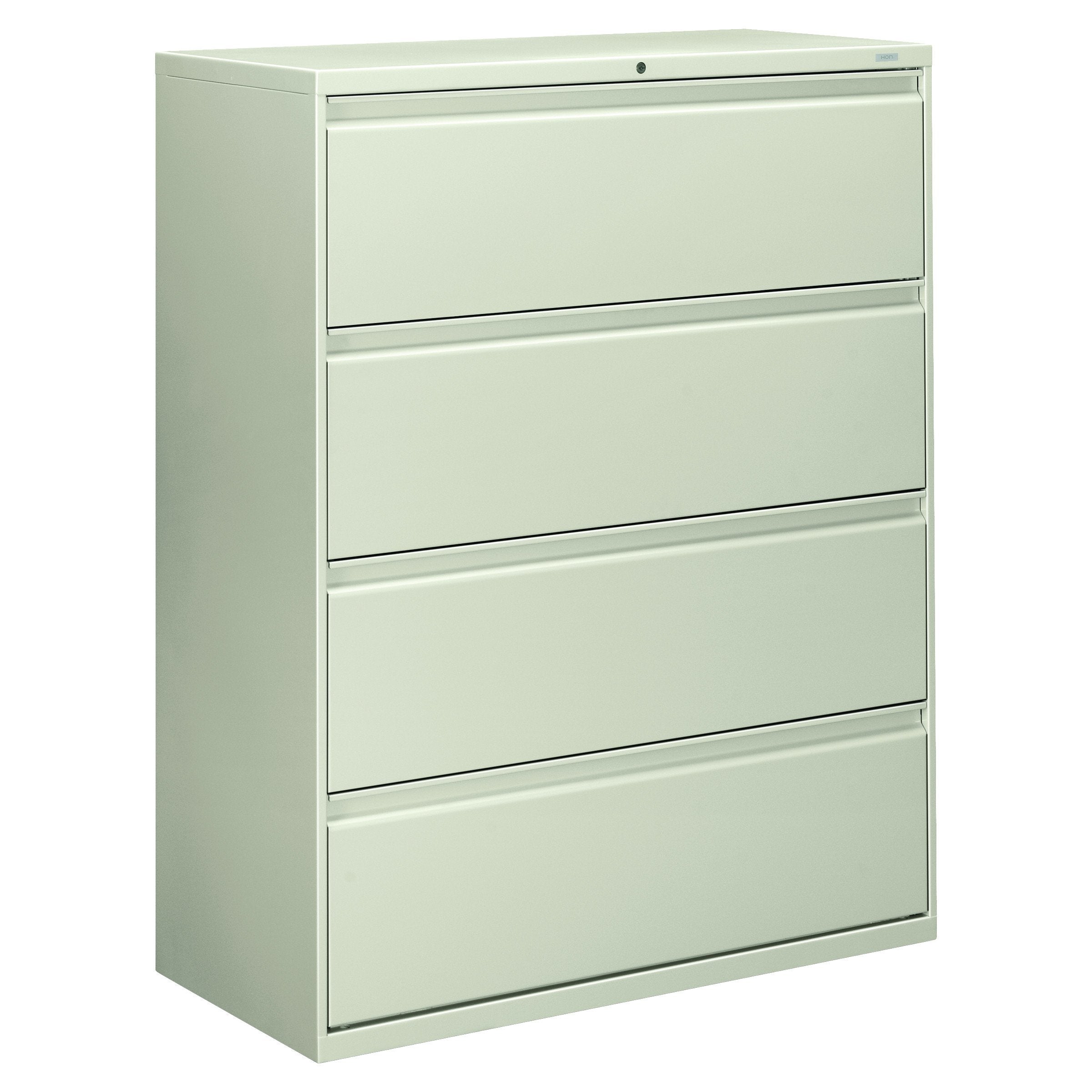 HON 894LQ 800 Series Four-Drawer Lateral File, 42w x 19-1/4d x 53-1/4h, Light Gray