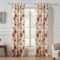Greenland Home Fashions Collection Window Treatment, Curtains, Tiers, Draperies, Panels, Lined with Tiebacks, 42 W x 84 L, Set o
