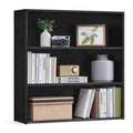 VASAGLE Bookshelf, 31.5 Inches Wide, 3-Tier Open Bookcase with Adjustable Storage Shelves, Floor Standing Unit, Ebony Black ULBC