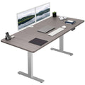 VIVO Electric Height Adjustable 71 x 36 inch Memory Stand Up Desk, Extra Deep Dark Gray Table Top, Gray Frame, Standing Workstat