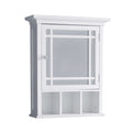 Teamson Home Neal Wooden Over The Toilet Bathroom Removable Wall Medicine Cabinet with 1 Adjustable Shelf 5 Storage Spaces 1 Mir