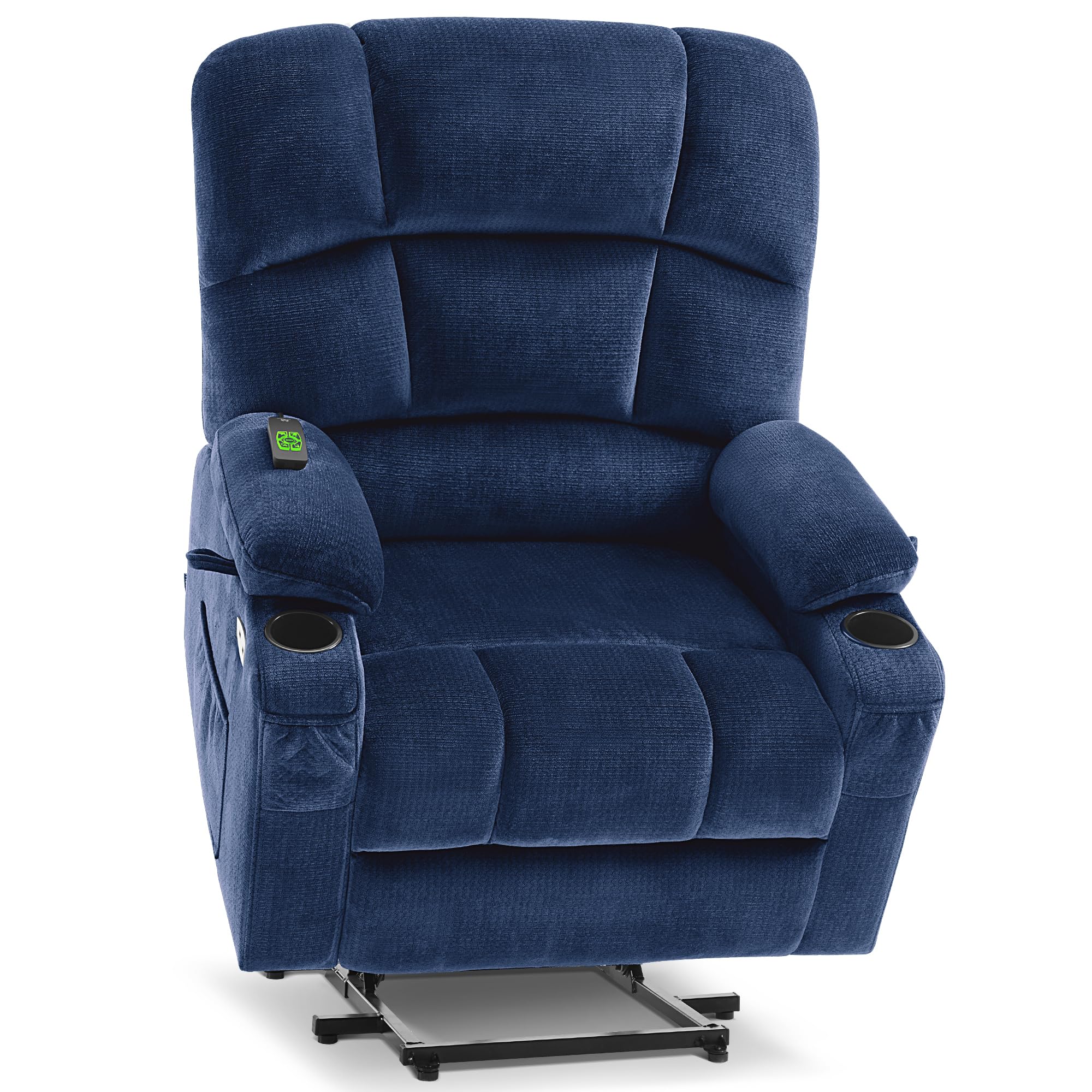 MCombo Dual Motor Power Lift Recliner Chair with Massage and Heat for Big Elderly People, Infinite Position, USB Ports, Cup Hold
