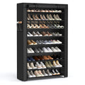 SONGMICS Shoe Rack with Non-Woven Fabric Cover, 9 Tier Storage Shelf for 40-50 Pairs of Shoes, Entryway, Suitable for Sneakers, 