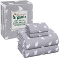 RUVANTI Organic Flannel Sheets Full Size - 100% Cotton Double Brushed Bed Sheet Set - Deep Pocket 16 Inches - All Seasons Breath