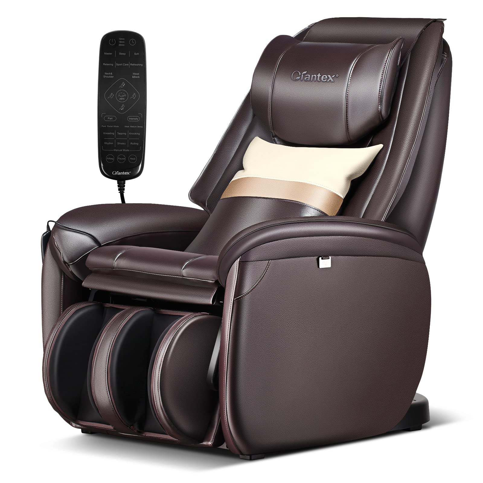Giantex Massage Chair Full Body - Electric Recliner Chair w/Zero Gravity Mode, SL Track, Reversible Footrest, Back Heater, Wheel