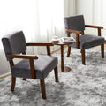 FAGAGA Accent Chair Set of 2 with Table, Living Room Chairs with VelvetSoft Seat and Armrests for Living Room Bedroom Reading Ro