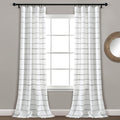 Lush Decor Ombre Stripe Yarn Dyed Cotton Window Curtain Panel Pair, 108 Long x 40 Wide, Gray