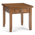 SIMPLIHOME Artisan SOLID WOOD 21 inch Wide Square Transitional End Side Table in Honey Brown for the Living Room and Bedroom