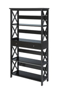 Convenience Concepts Oxford 5 Tier Bookcase with Drawer, Black