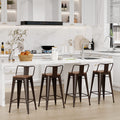 Changjie Furniture 26 Inch Bar Stools Set of 4 Industrial Metal Barstools Counter Height Bar Stool with Backs for Home Kitchen (