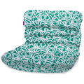Posh Creations Structured Comfy Bean Bag Chair for Gaming, Reading, and Watching TV, Laguna Lounger, Canvas - Roses Mint