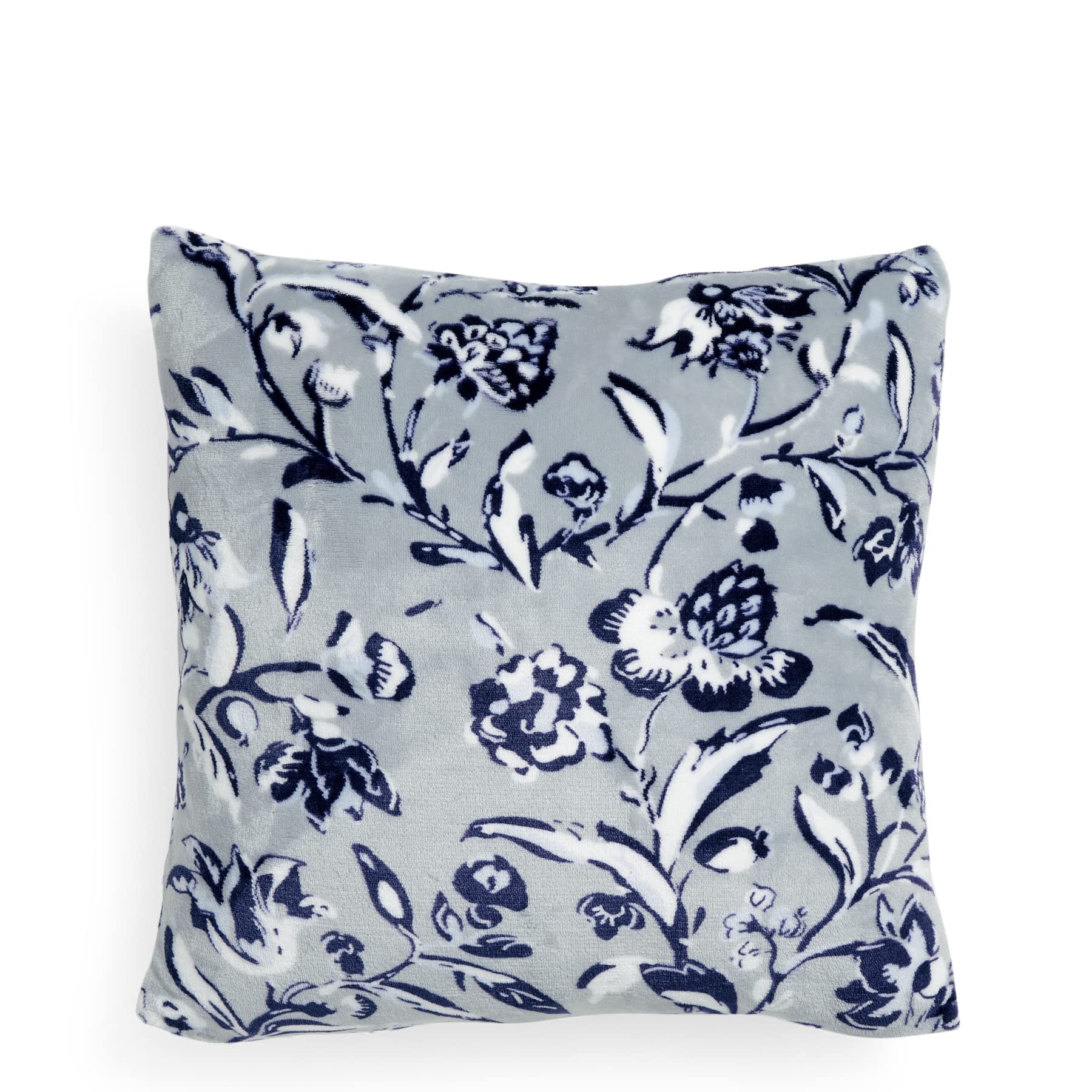 Vera Bradley Womens Decorative Throw Pillow With Removeable Hypoallergenic Insert, Perennials Gray, One Size